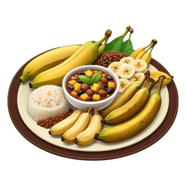 Food plate with brazilian food sticker