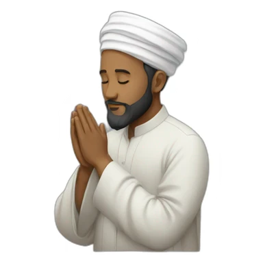 An Imam who is praying sticker