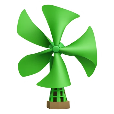Please create a green windmill, childrenn's toy sticker