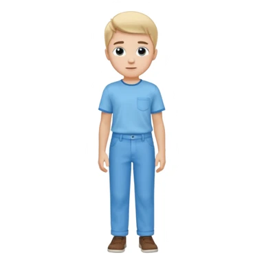 Sky blue pant and shirt boy sticker