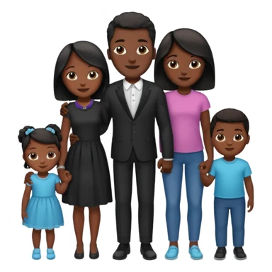 A fam of 7 mom dad big bro big sis middle sis and 2 baby we r black skin coulor and we r fine and baddies sticker