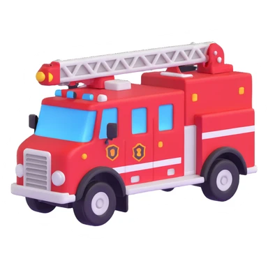 red and black fire truck sticker