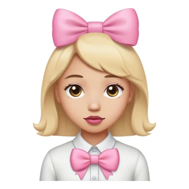 orque avec un petit noeud rose  sticker