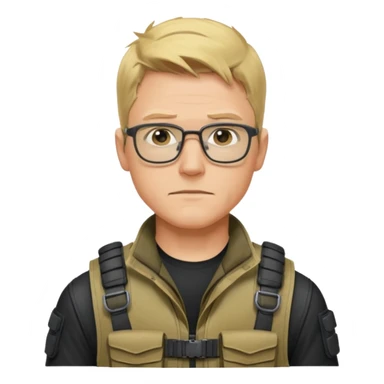 Hawkeye  Clint Barton with glasses 
 sticker