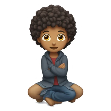 person kneeling on one knee sticker