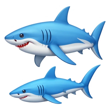 Un tiburón con zapatos azules sticker