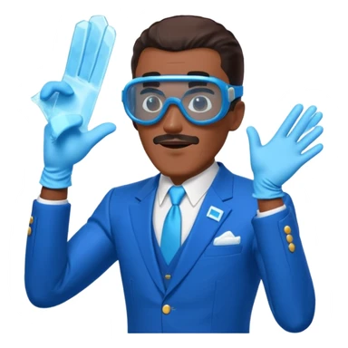 Frozone character in retro stickers style, dynamic pose, icy effects, bold outlines, vibrant colors he says "c'est carré dans l'axe" sticker