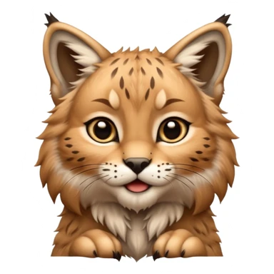 A high-resolution photo-realistic digital illustration of a baby lynx, chest upward A high-resolution, photo-realistic digital illustration of a majestic young Eurasian lynx, shown from the shoulder upwards with lynx markings, zoomed out showing half body  sticker