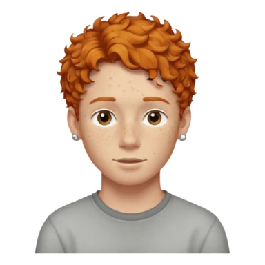 im short curly ginger haired young guy and also have earring on my left ear  sticker