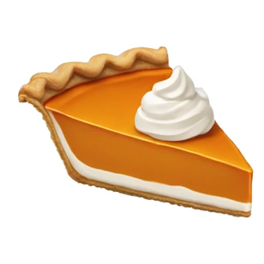 Pumpkin pie slice with whipped cream on top sticker
