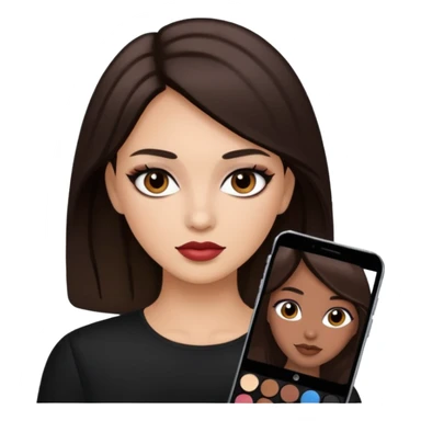 CHEVEUX UN PEU PLUS FONCER AVC DU MAQUILLAGE sticker