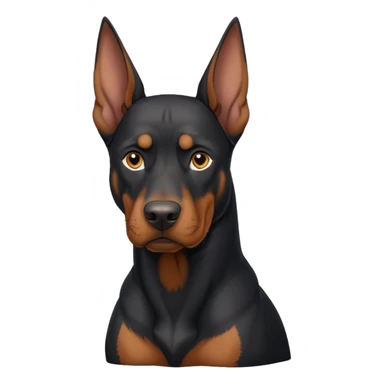 Dobermann hängeohren sticker
