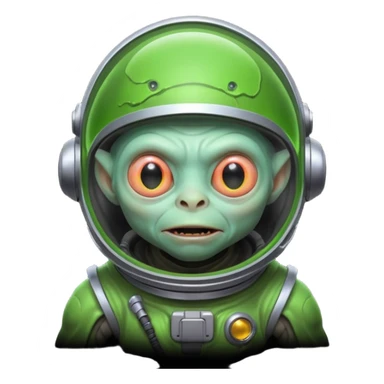 Neon gollum with a space helmet on sticker