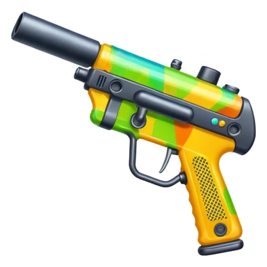 paintball gun colorful sticker