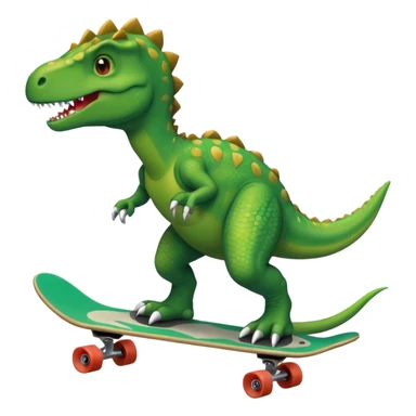Dinosaur on a skateboard sticker