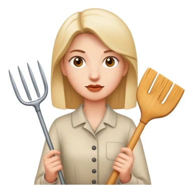 Feminist with a pitchfork sticker