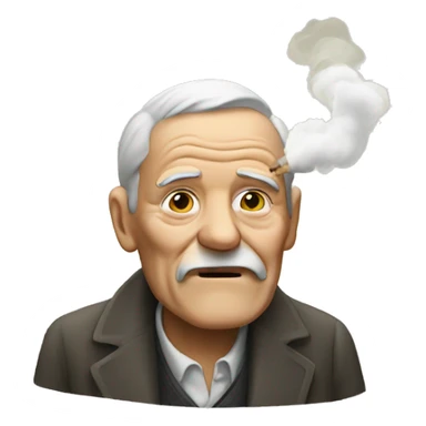 old man smoking sticker