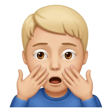 shocked face with hand in front of mouth pulling eyelids down  sticker