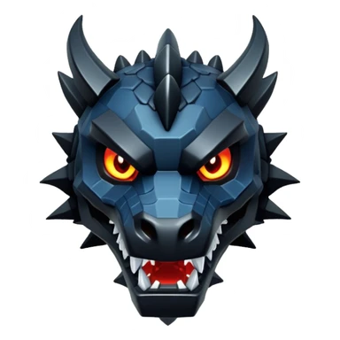 Minecraft black dragon head sticker