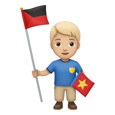 Guide + small flag, Tour Group. sticker