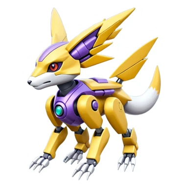 Vikavolt-Renamon-Genesect-fusion sticker