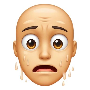 Nervously sweating face  sticker