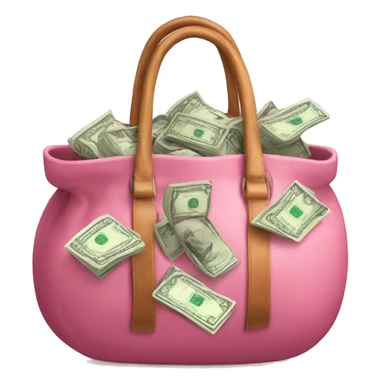 Pink bag of money  sticker