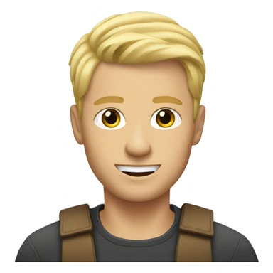 blonde German man with undercut sticker