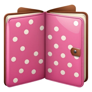 pink and brown polka dot file book sticker