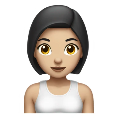 Brunette boxer girl with white gloves and short dark hair sticker