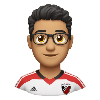 Menino moreno, cabelos partido para o lado liso preto, usando óculos, olhos castanhos com camisa do flamengo  sticker