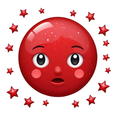 red glitter dislike sticker