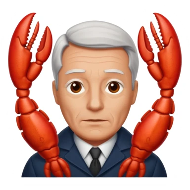 Alfred the butler from batman with lobster claws sticker