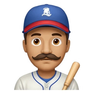 viejo bigote gorra beisbol sticker