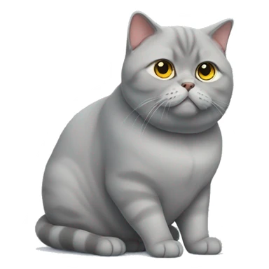 A fat british shorthair cat  sticker