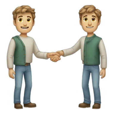 Homme levant les deux mains sticker