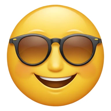 bright yellow sun with cool sunglasses and a cute smiling face sticker