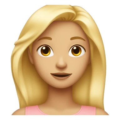 Blond girl in love  sticker