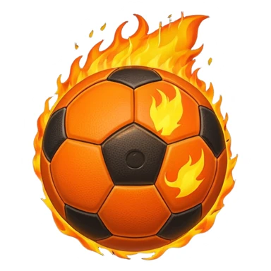 Football on fire sticker