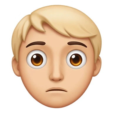 face with mixed-up features representing confusion sticker