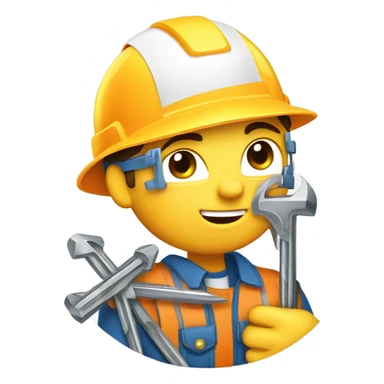  construction man doing metal framing  sticker