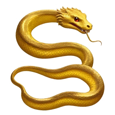 Golden snake golden dragon ￼ sticker