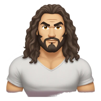 jason momoa cartoon wearing tee sticker