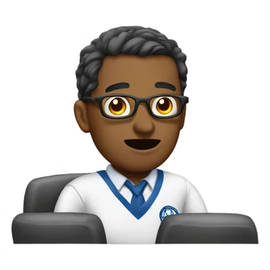 Psychiatrist watching a hockey game sticker