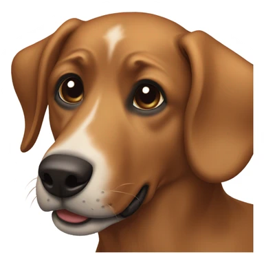brown dog with a black snout  sticker