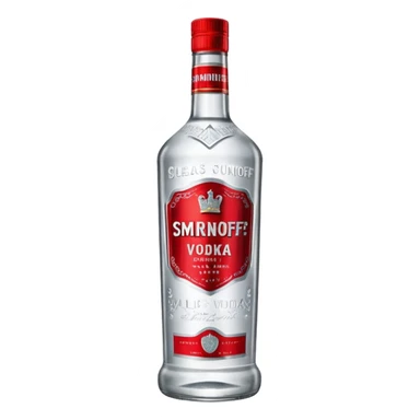Smirnoff Vodka bottle sticker