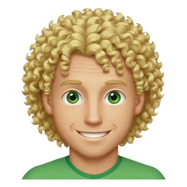 Athletic man with blond curly hair, and light green eyes  sticker