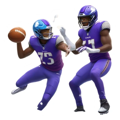 Josh Allen beating Lamar Jackson in a snowball fight sticker