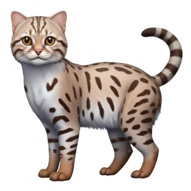 Realistic albino albinism colorful shiny glossy smooth whitish pastel dusky dark gloomy wild natural elegant lifelike Pallas-cat-ocicat-ocelot-Rusty-spotted-cat-fusion-hybrid-animal-creature, full body, hyper-realism sticker