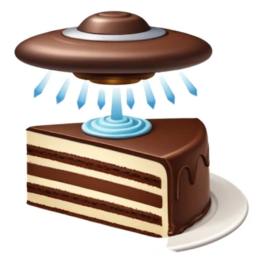 piece of cake being stolen by flying ufo  sticker
